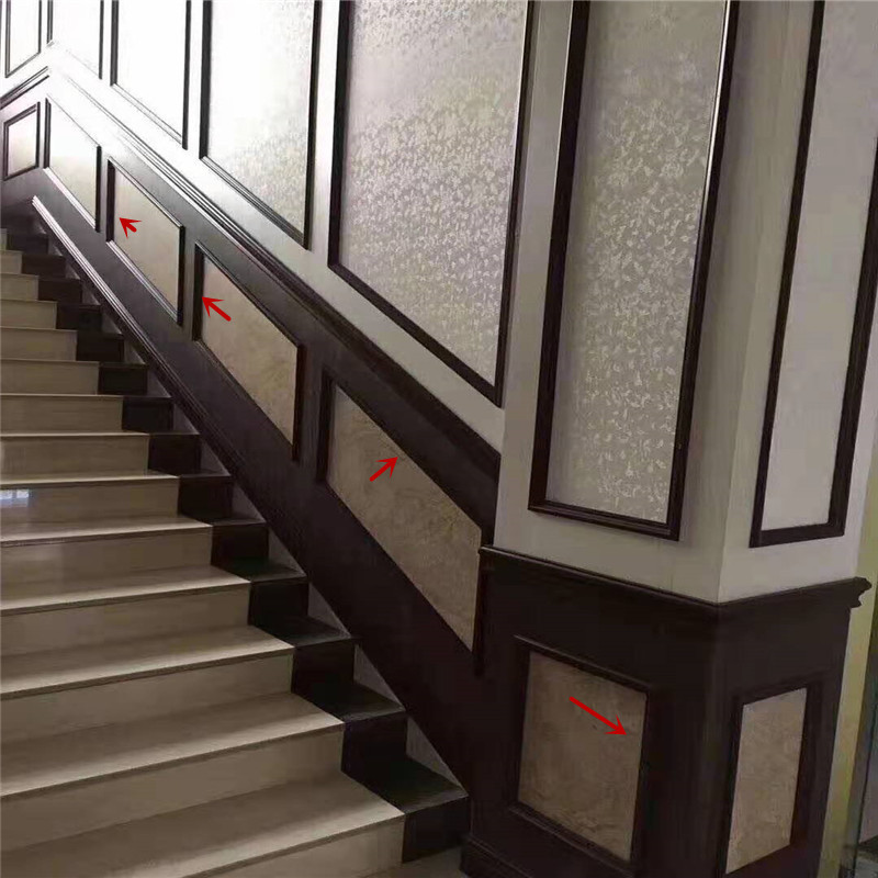 集成墙新中式竹木纤维4cm收口墙裙装饰线条背景墙造型压边收边条