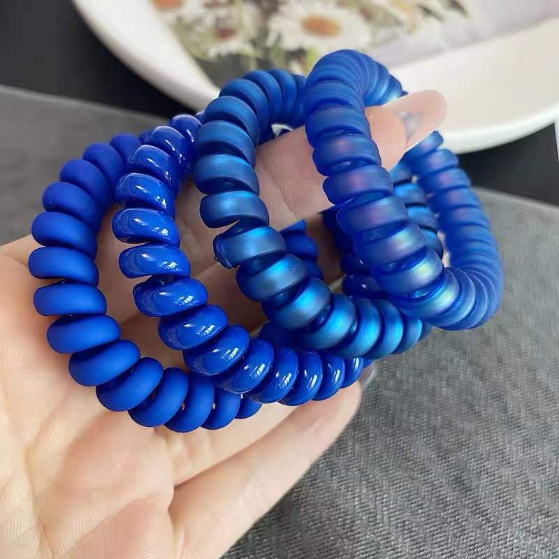 Phone Line Hair Ring Women's Telephone Wire Hair Ties Hair Rope Electric Coil Head Rope Ins Mori Style Korean Internet Influencer Fairy Rubber Band