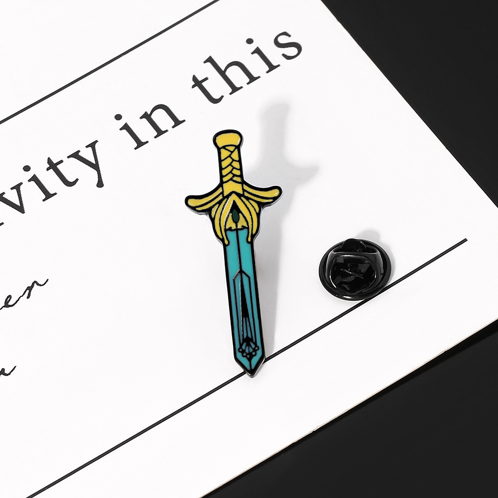 欧美跨境非凡的公主希瑞有服装配饰简约饰品胸针宝剑别针领证徽章