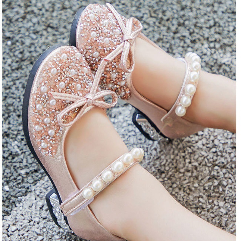 儿童小孩高跟鞋女童公主鞋2024秋新款童鞋时尚单鞋舞蹈鞋女童皮鞋