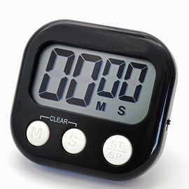 外贸热销小汉堡黑色简单abs塑料正倒计时酒店厨房定时提醒计时器