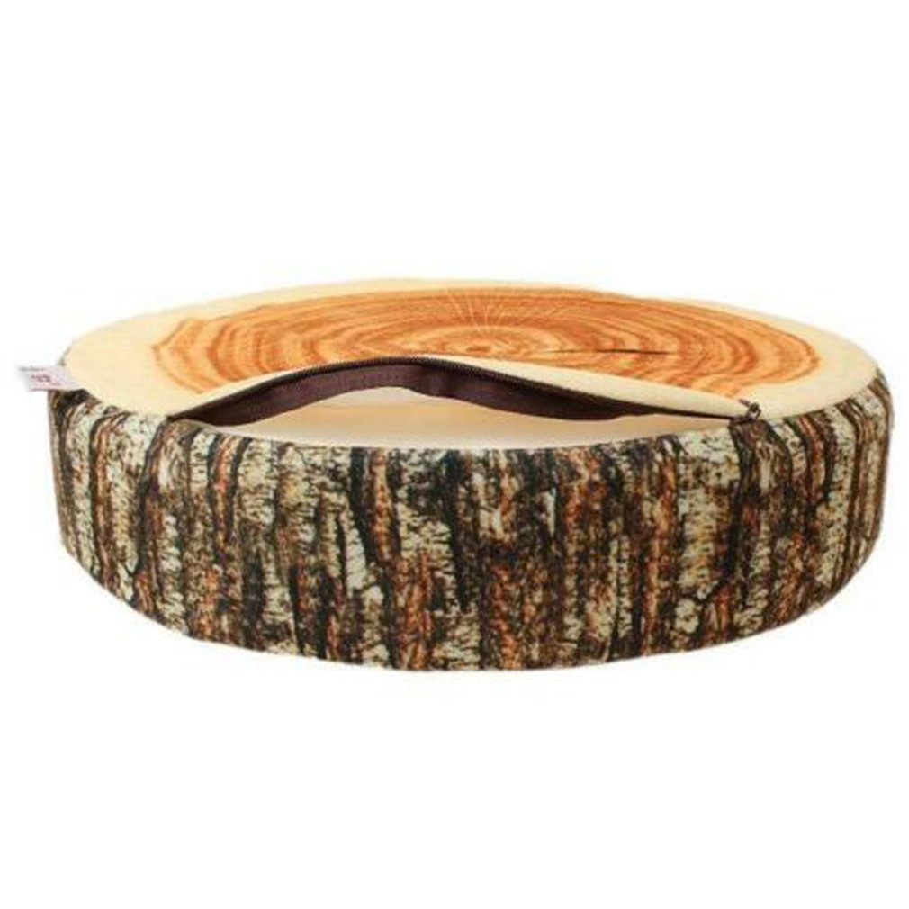 仿真原木头抱枕靠垫 长圆柱形树桩创意高仿真圆柱木桩靠垫