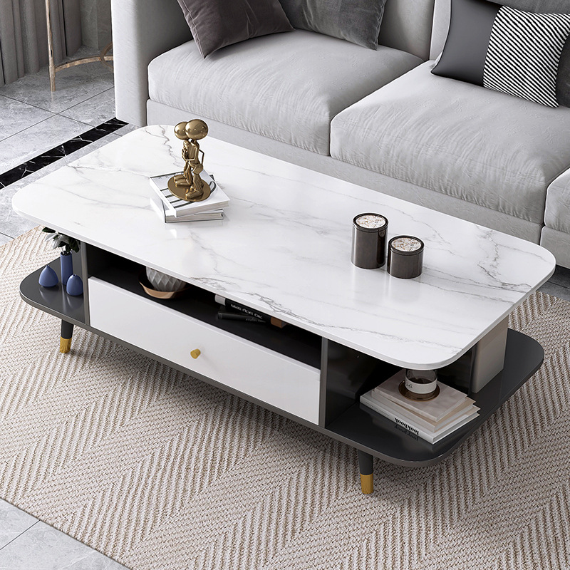 茶几大理石客厅家用小户型多功能出租房茶桌简约现代沙发创意边几