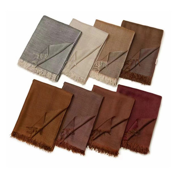 意大利秋冬新款100山羊绒大披肩双色双面戒指绒薄款羊绒围巾披风