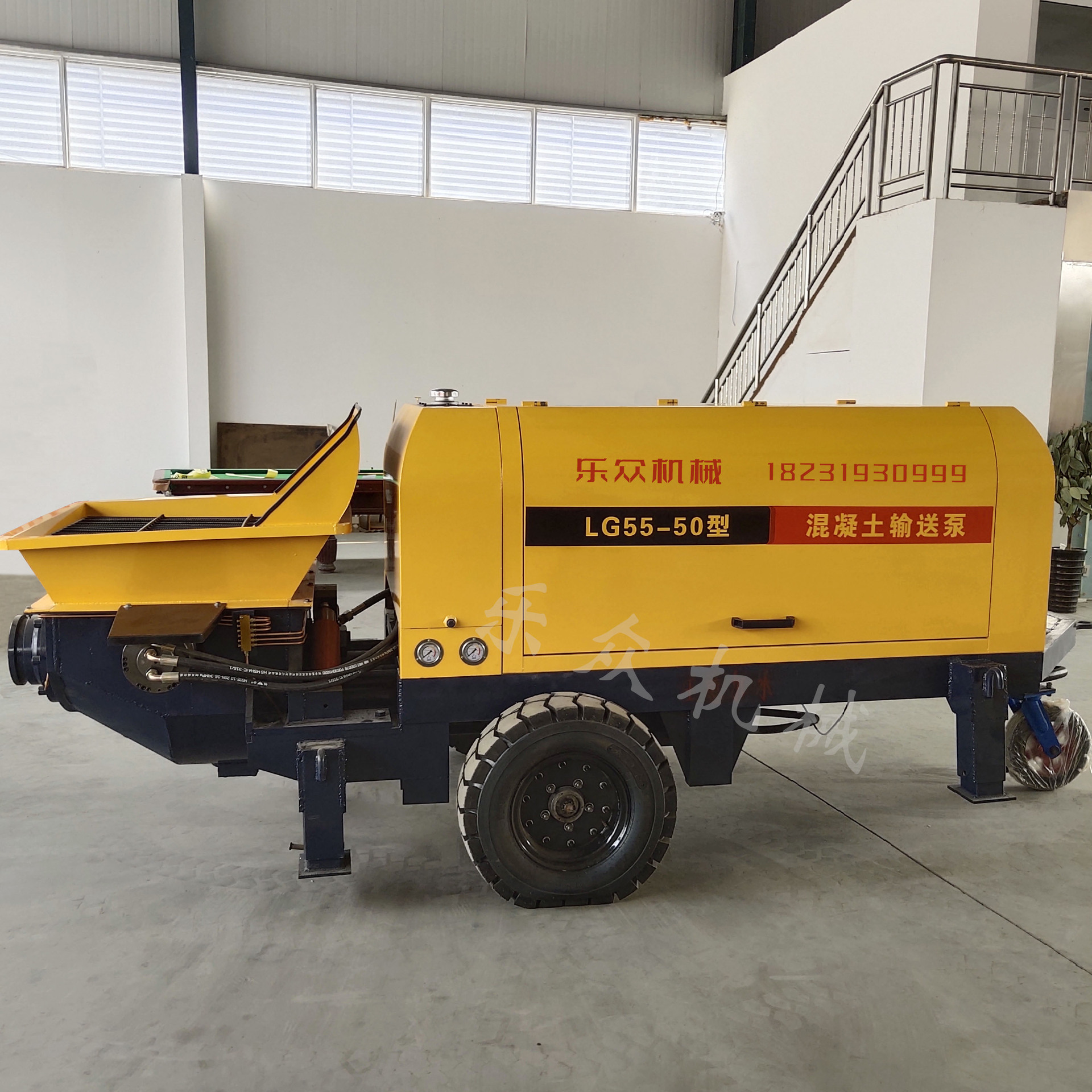 50型混凝土输送泵大颗粒二次构造柱泵细石砂浆输送泵楼房浇筑泵