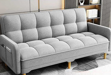 布艺沙发两用小户型多功能可折叠沙发床单双人出租房简易客厅沙/o