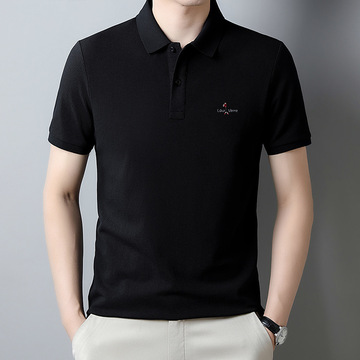 2024夏新款男士短袖t恤衫 休闲翻领全棉男上衣polo衫 一件代发