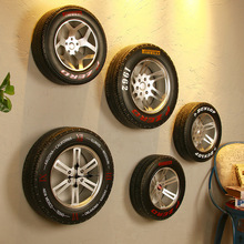 创意金属工艺品酒吧墙壁铁艺轮胎壁饰 复古汽车轮胎装饰个性挂件