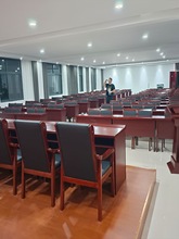 会议室桌椅组合实木长条桌办公会议桌长桌长方形双人课桌椅培训桌