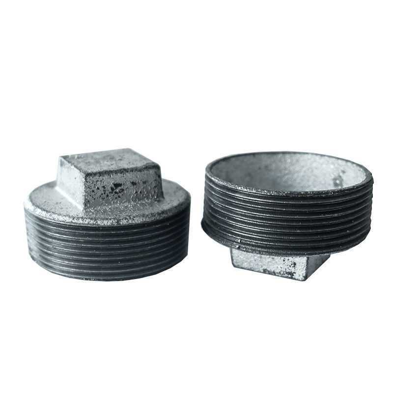 镀锌玛钢铸铁管件外丝堵帽堵门管堵4分6分1寸dn15 20 25 32 40 50