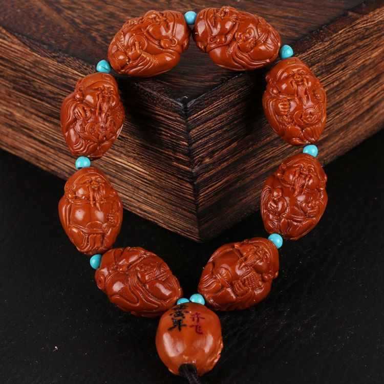 这是直播通用模板 橄榄核雕刻 纯手工橄榄核雕手串单粒项链玛瑙