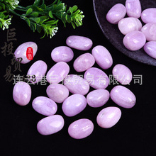 厂家批发天然紫锂辉石滚石Kunzite tumble跨境供货配件饰品科普石