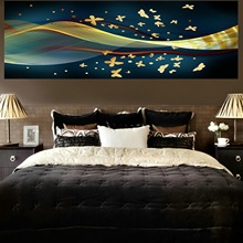 5486金色抽象简约美式抽象金色玄关装饰画北欧客厅卧室床头装饰画