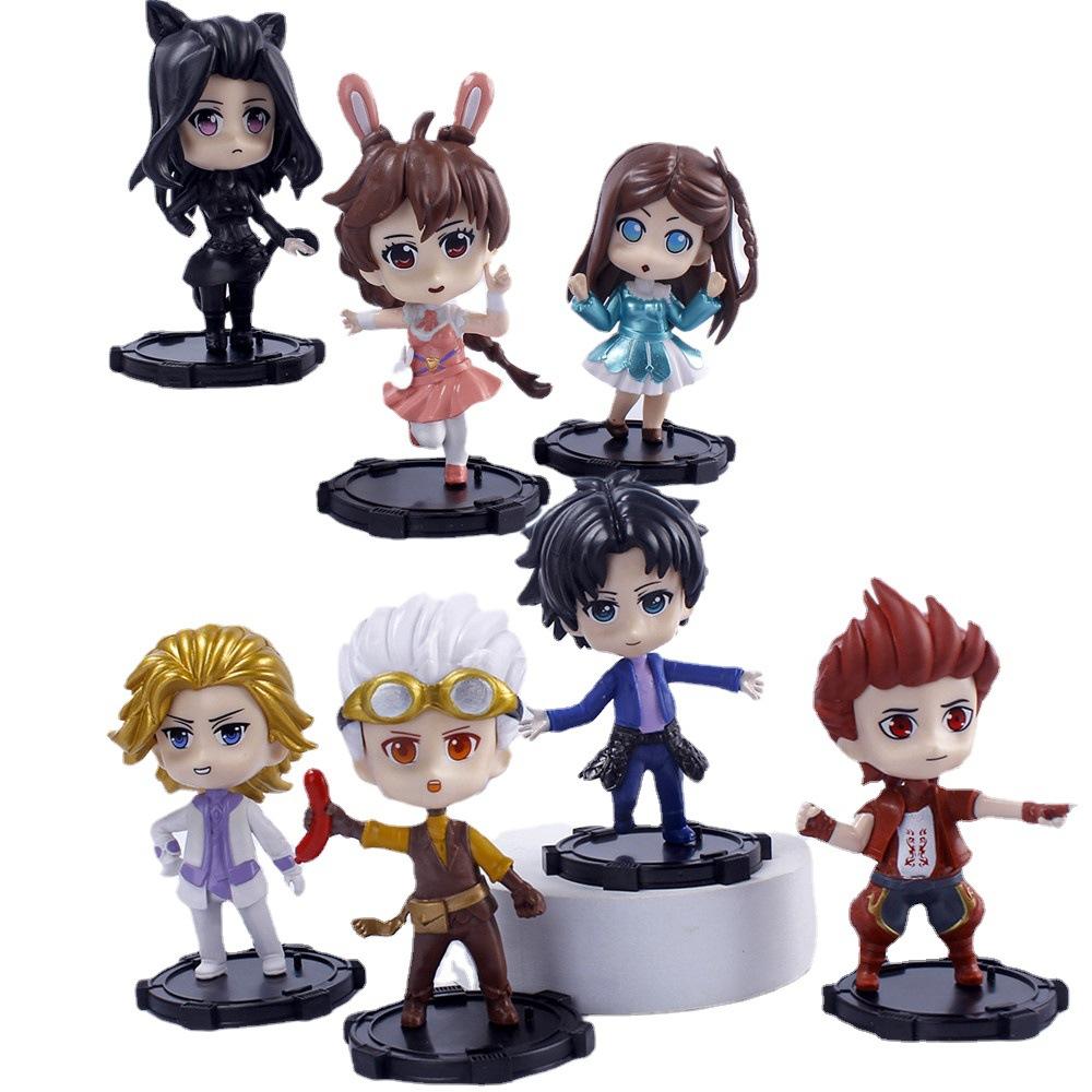 斗罗大陆7件套 扭蛋盲盒唐三小舞史莱克七怪动漫手办模型桌面摆件