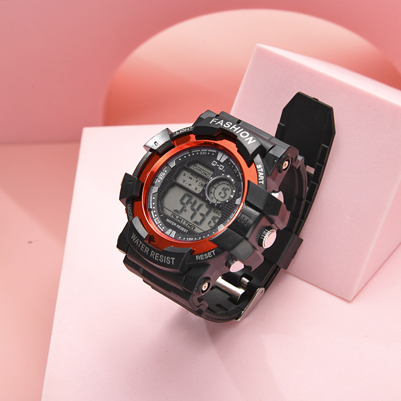 Factory Wholesale Men's Multi-Functional Cold Light Electronic Watch Waterproof Student Watch Color Fashion Watch