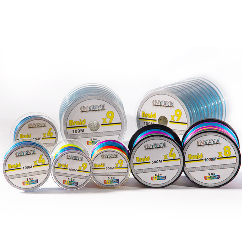 Dyneema Fish Line 4 Series 8 Series 9 Series Pe Wire Colorful 10 M One Color Cross-Border Goods 20 Old Factory Direct Supply