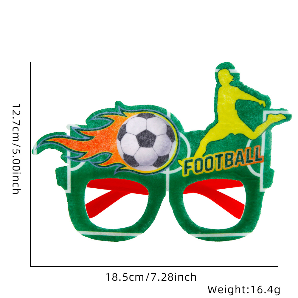 Cross-Border New Arrival Football Glasses Football Theme Party Decoration Photo Props German French League (Ball Game) Fan Supplies