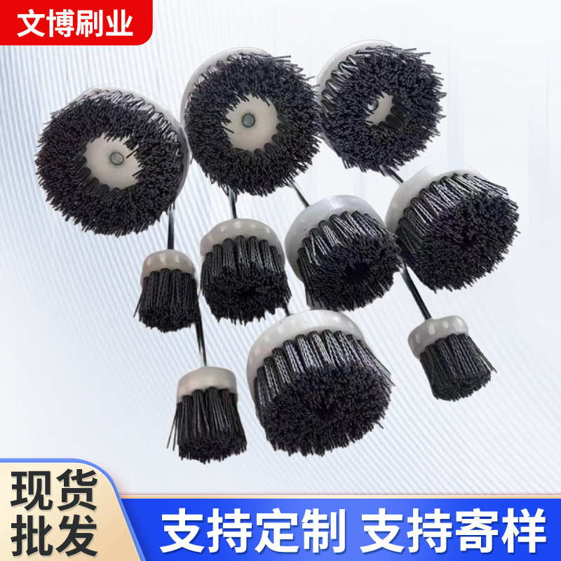 跨境工业轮刷打磨抛光碳化硅磨料丝盘刷金属表面处理去毛刺研磨轮