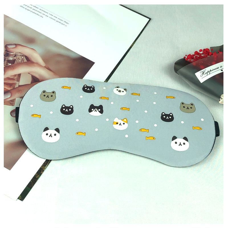 Summer Cartoon Cute Pet Cute Blackout Sleep Eye Mask Boys and Girls Dormitory Bedroom Children Students Cold and Hot Compress Ice Eye Mask
