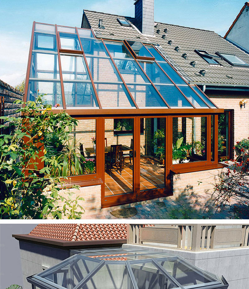 厂价别墅酒店铝合金阳光房隔热夹胶玻璃阳台断桥铝合金窗园弧形顶