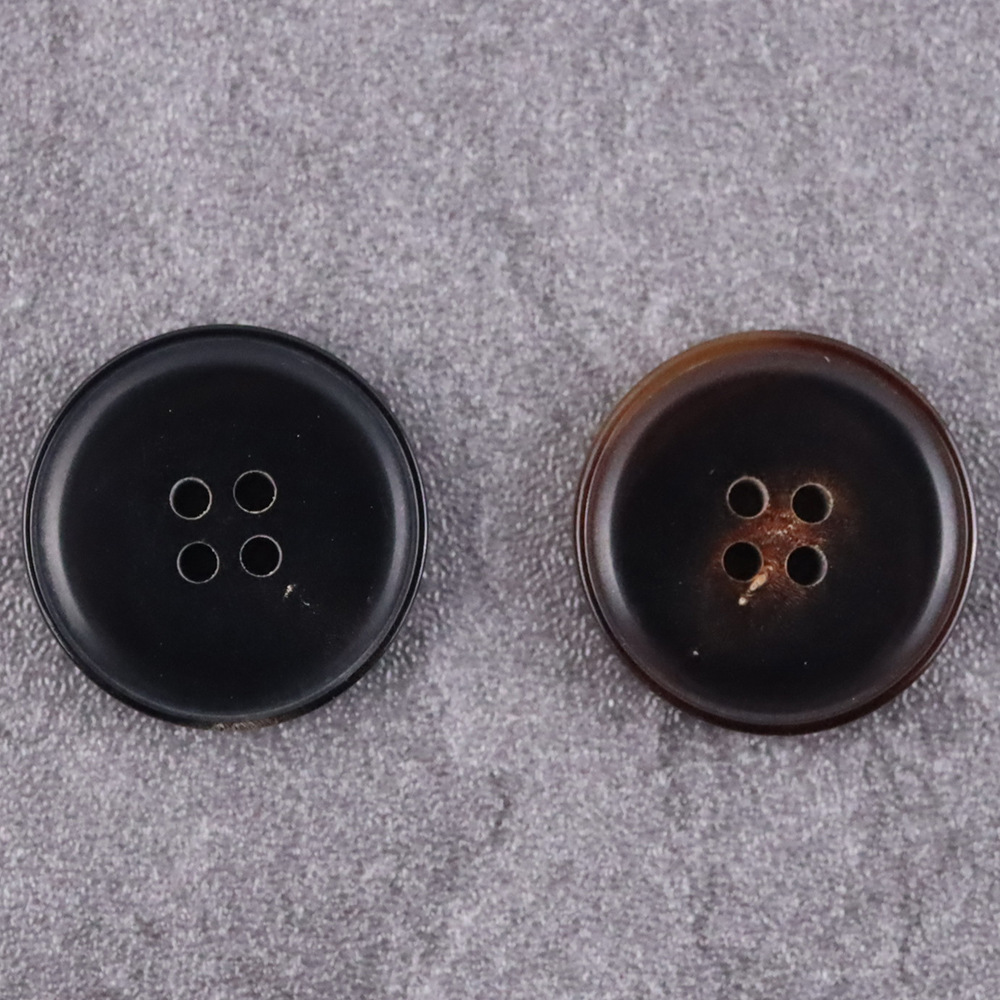 高级感黑色西服风衣真牛角纽扣咖啡色外套毛衣开衫天然牛角扣