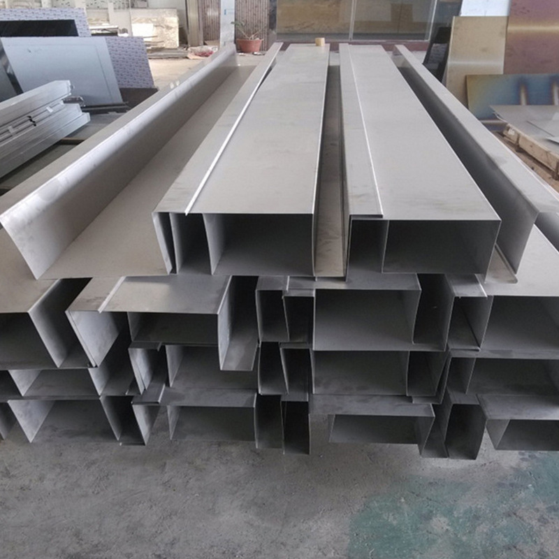 厂家直供304不锈钢天沟钢结构排水槽雨水槽 遮雨棚u型管道折弯板