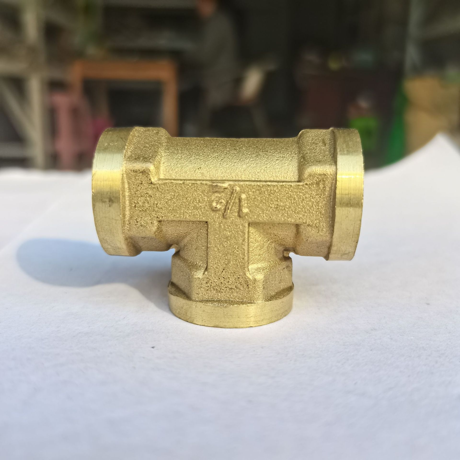 黄铜三通配件 异径三通内外丝铜三通 铜管古配件 铜内外丝接 全铜