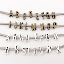 26个合金字母套装 古银复古英文阿拉伯字母穿孔 diy饰品配件