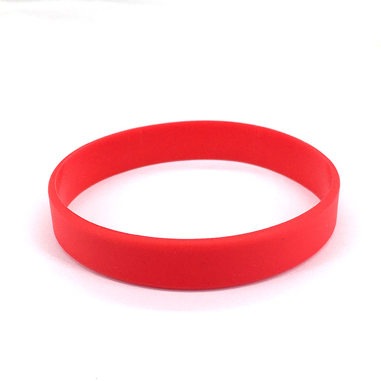 Silicone Bracelet Solid Color Simple Wristband Printed Logo European and American Sports Hand Ring Children's Bracelet Spot Silicone Girdle