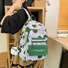 capacity Cartoon letter schoolbag Korean Edition Junior school student Chaopai A small minority ins college student Versatile Backpack