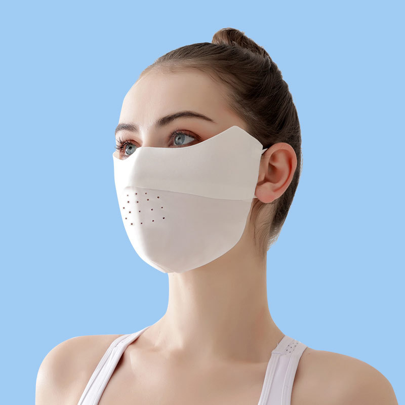 Sunscreen Mask Women's Uv-Proof Summer Thin Breathable Three-Dimensional Sunshade Full Face Ice Silk Mask Face Mask Eye Protection