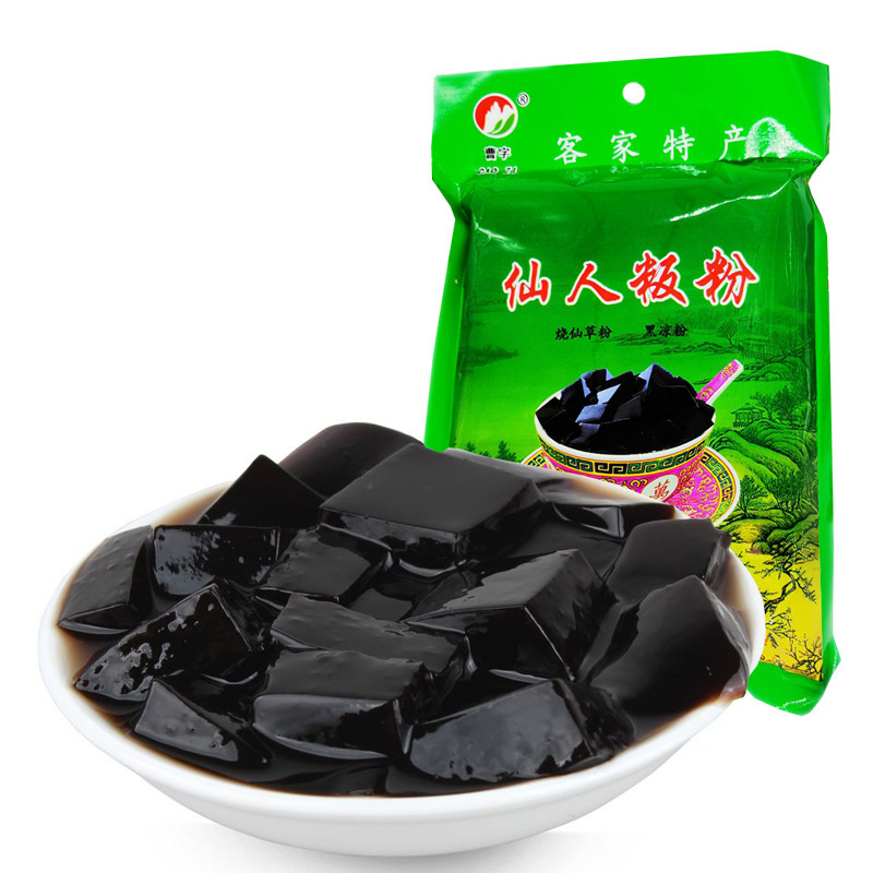 梅州客家特产平远曹字仙人粄板粉烧仙草粉黑凉粉龟苓膏奶茶原料粉