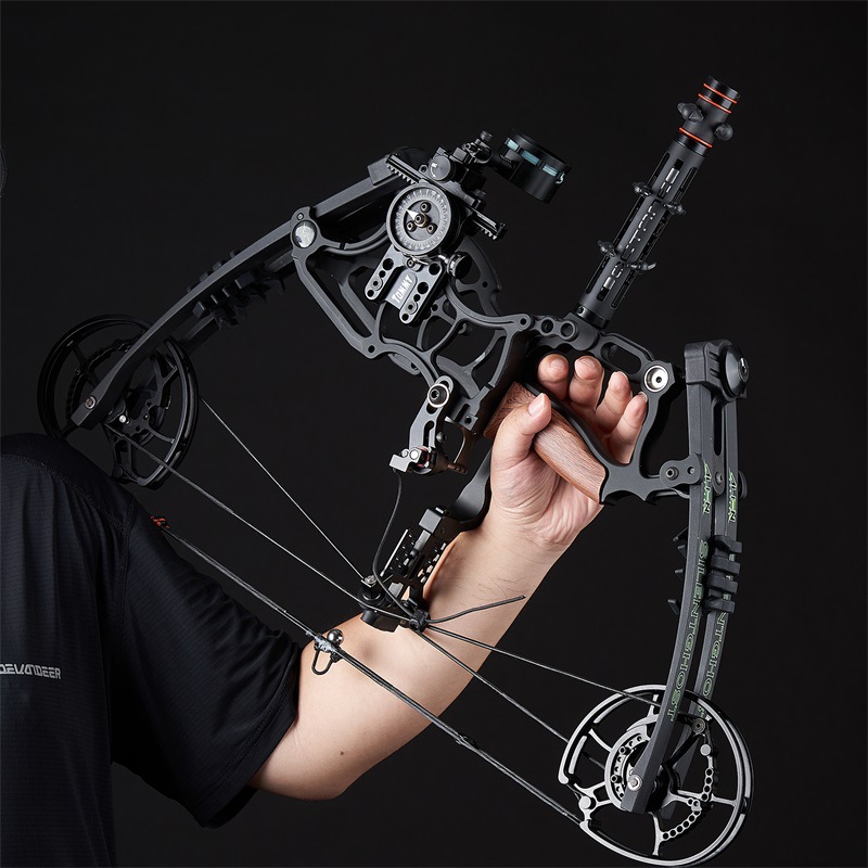 huwairen 恶棍两用钢珠三角复合弓箭套装 50-70磅弓箭 户外运动