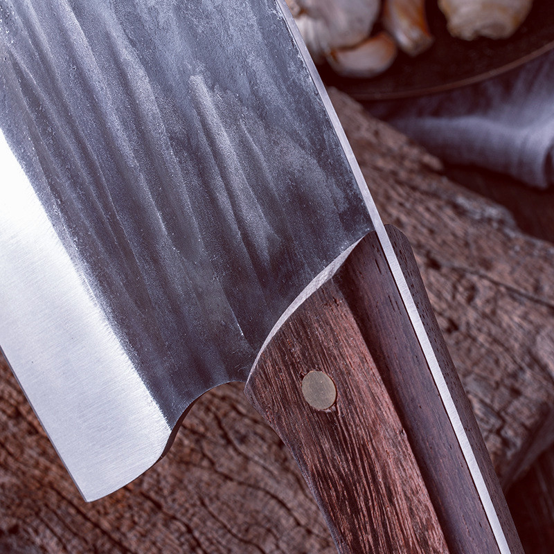 圆头锻打斩骨刀不锈锰钢专业砍骨刀酒店厨师刀剁鸡宰鱼刀家用菜刀