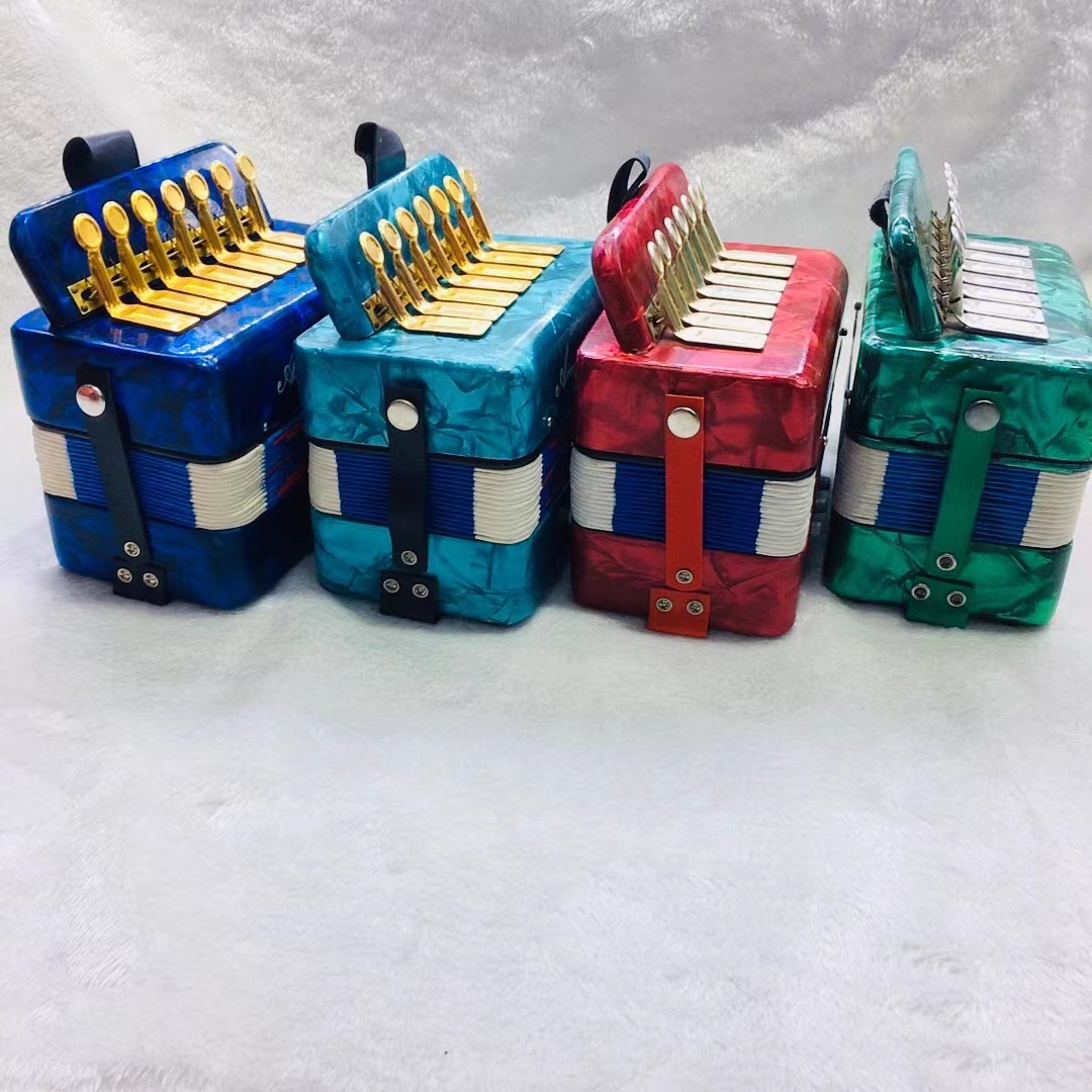 Factory Wholesale 7 Key 2 Bass Children's Accordion Children's Plucked Musical Instruments Toys Amazon Hot Selling Musical Instruments