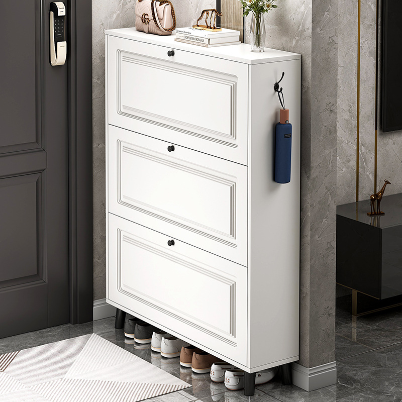 美式鞋柜家用门口超薄省空间翻斗柜子简约门后经济型收纳储物鞋架