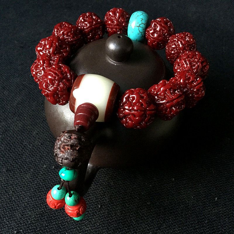 五瓣六瓣机刷包浆玉化老金刚菩提子文玩佛珠手串念珠手链男女款