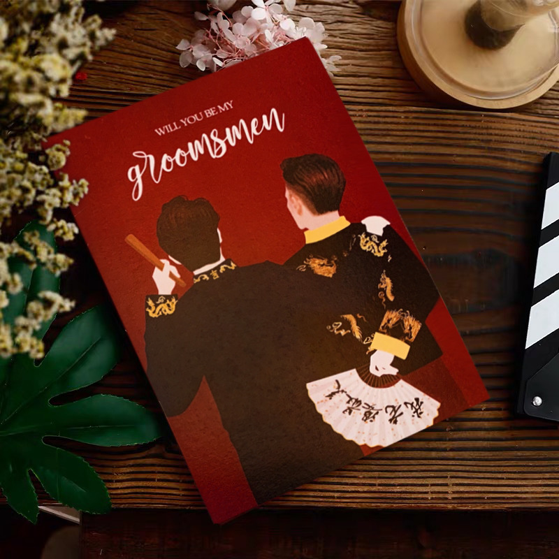 伴娘邀请卡伴郎专属结婚贺卡婚礼感谢卡片伴手礼手写卡答谢卡