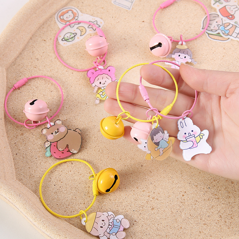 Creative Ins Cute Girl Heart Cartoon Funny Key Ring Acrylic Keychain Pendant Girls' Bags Ornaments