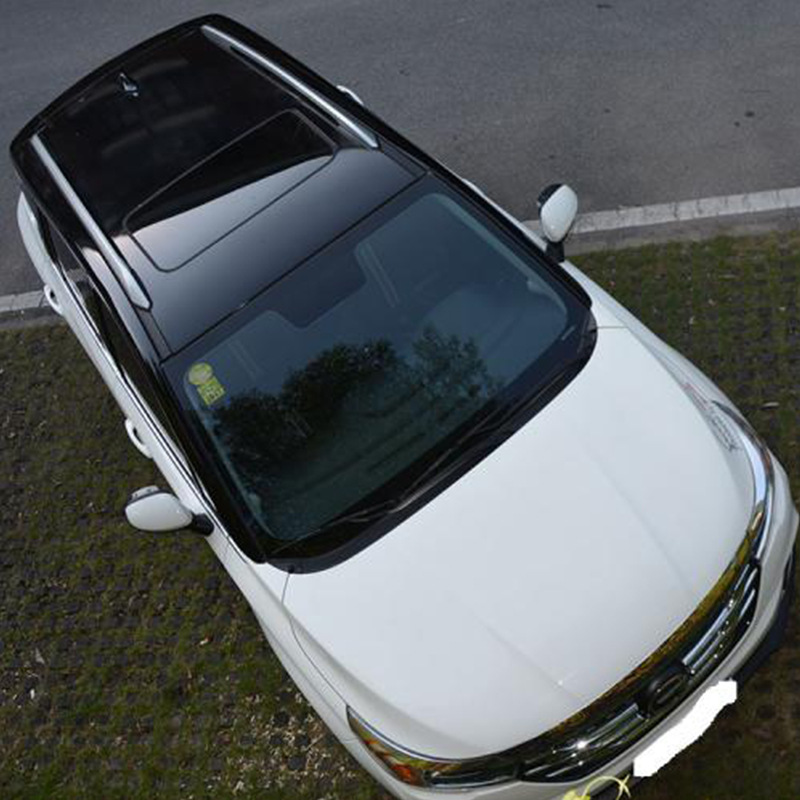 汽车高亮黑三层车顶贴膜仿全景天窗膜汽车悬浮车顶改装贴纸车顶膜