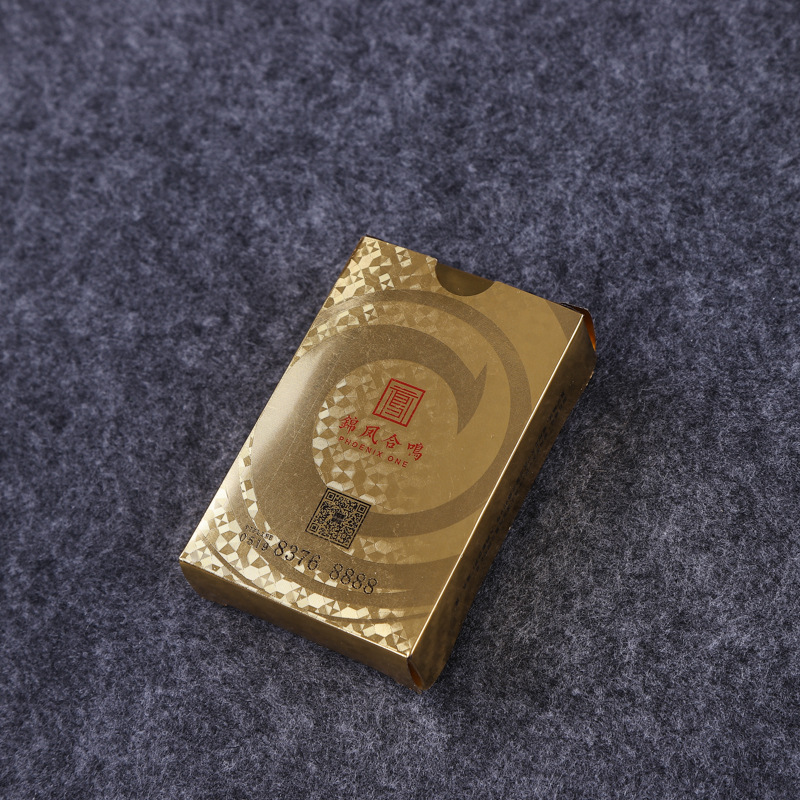 彩印金箔扑克牌 土豪金创意款扑克 金银箔塑料扑克牌logo可定制