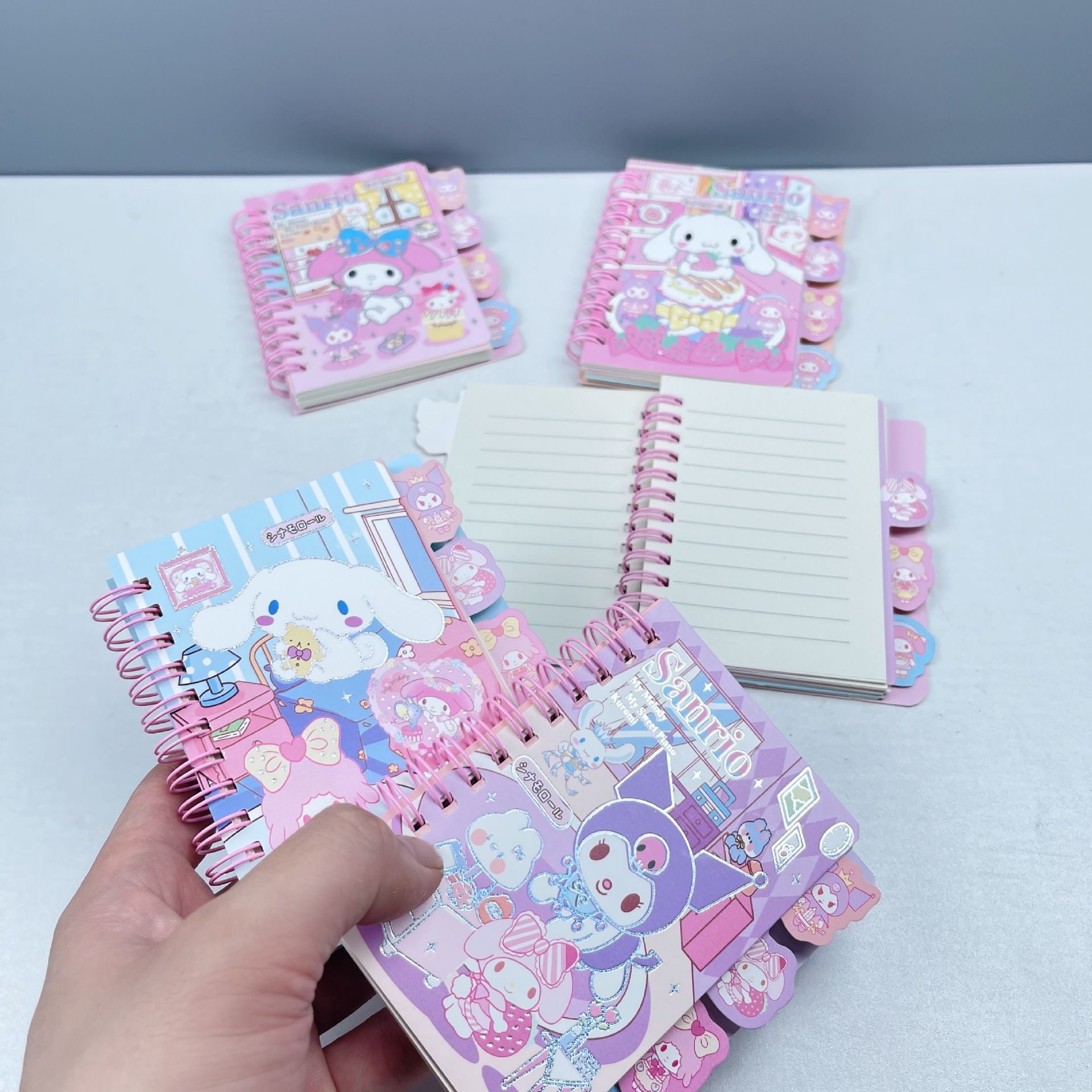 三丽鸥家族高颜值手账本随身记事本隔页活页线圈本学生学习文具
