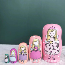 俄罗斯特色套娃五层旅游工艺品天使公主女孩生日礼物玩具