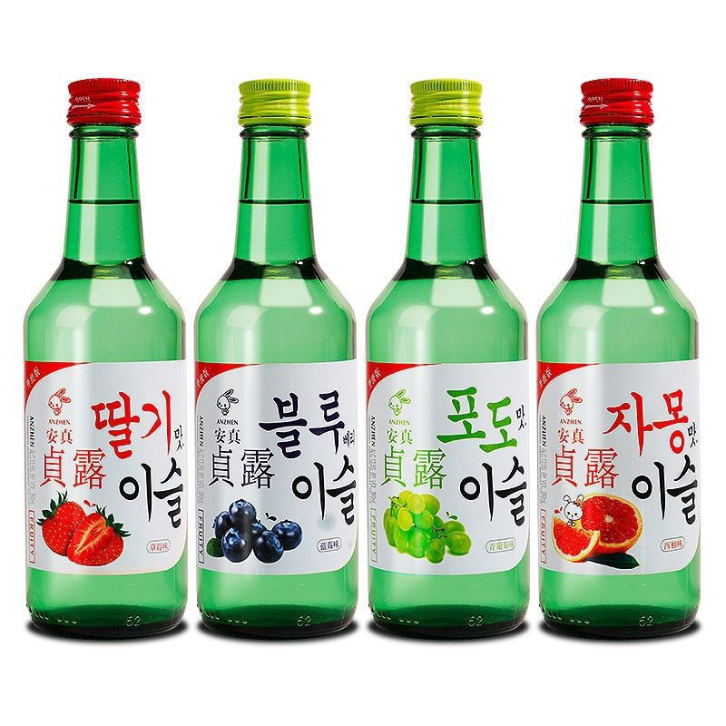 韩国风味安真贞露烧酒清酒 果酒利口酒低度酒360ml*20瓶 国产洋酒