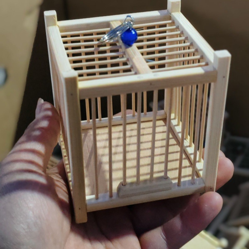 蝈蝈笼笼子竹笼方形竹子竹制笼子代发一件代发跨境分销批发-阿里巴巴