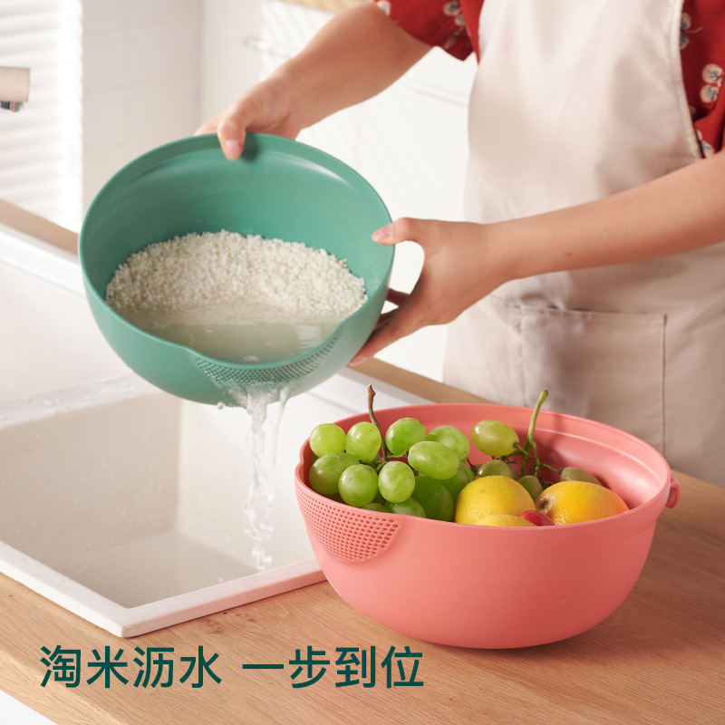 Shunmei Plastic Rice Washing Drain Basket Multi-Functional Household Living Room Coffee Table Fruit Basin Plate Kitchen Vegetable Basket Storage Basket
