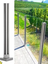 不锈钢立柱玻璃阳台护栏围栏栏杆室内外家用卡槽钢化玻璃楼梯扶手