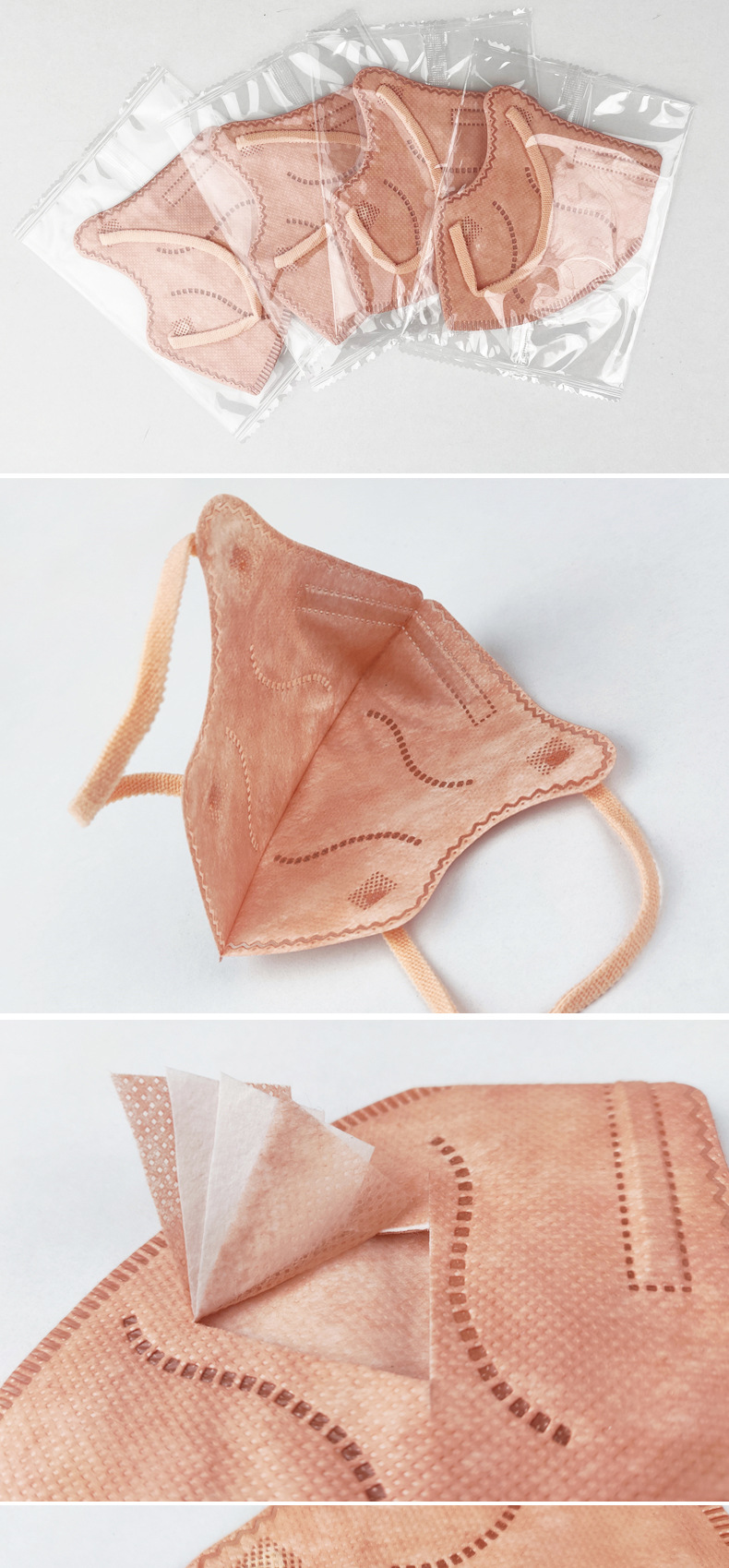 卫普盾儿童3d立体氧化铜口罩可重复使用四层独立包装儿童学生口罩