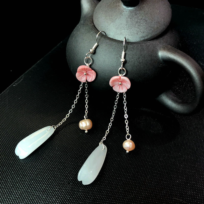 汉服耳饰古风饰品女无耳洞耳环古装长款耳坠古典流苏耳环耳钩耳夹