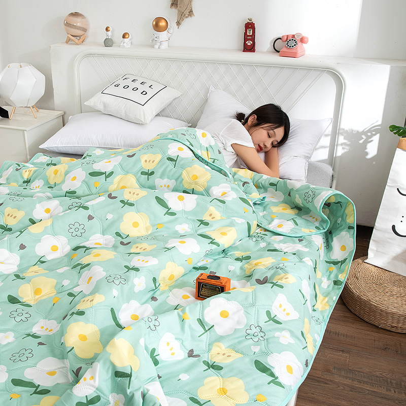 2023 New Washed Cotton Summer Quilt Airable Cover Summer Thin Single Double Duvet Washable Activity Gift